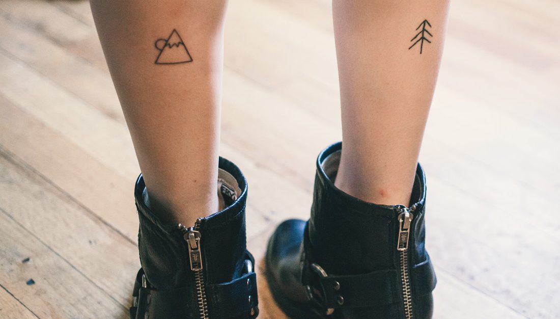 Ski and Snowboard Tattoos for Mountain Lovers